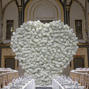 Oem nhà máy 8ft trái tim màu trắng vòm nhân tạo với hoa cho đám cưới Backdrop đạo cụ sân khấu trang trí nội thất - Product Image 5