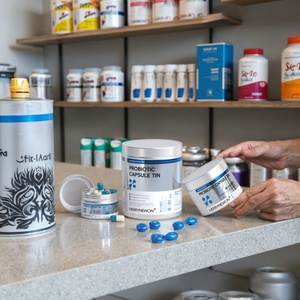 Latas de Aluminio de Grado Médico Personalizadas, Frascos de Vitaminas a Prueba de Manipulación, Tapas Roscadas Cilíndricas en Tamaños Personalizados para Uso Farmacéutico y de Suplementos - Product Image 1