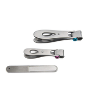 Ensemble de coupe-ongles professionnels en acier inoxydable à grandes mâchoires, 3 pièces, avec un design durable et portable pour la manucure et la pédicure