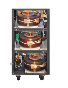 Regulador Automático de Voltaje Trifásico Compensado ZHONGSHAN <span class=keywords><strong>KEBO</strong></span> PT3-15KVA AC AVR, 50/60Hz, Pantalla Digital de Aluminio, 98% de Eficiencia - Product Image 2