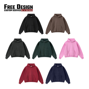 Sudadera con Capucha de Felpa de 400GSM, Estilo Vintage Lavado, Corte Amplio y Recto, Holgada e Informal para Hombre - Product Image 3