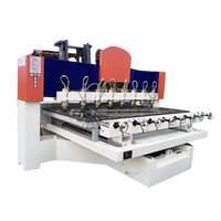 Nouvelle Arrivée Machine de fraisage CNC pour le travail du bois à têtes multiples 3D, Rotatives, NC Studio RichAuto DSP, Haute rigidité, Broche 5.5kW pour
