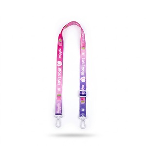 Custom All Over Printing Water Bottle Strap Polyester Adjustable With Logo Gradient Color Heat Transfer - Product Image 2