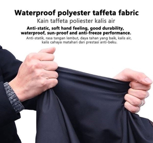 Cubierta de motocicleta <span class=keywords><strong>impermeable</strong></span> universal para todas las estaciones de poliéster con agujeros de bloqueo y <span class=keywords><strong>bolsa</strong></span> de almacenamiento para protección solar y exterior - Product Image 5