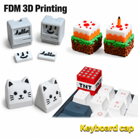 Customizable 3D Keyboard Keycaps 3D Printed Anime Keycaps Eco-Friendly Material Plant Cute Model Diy 3D Printed Keycaps
