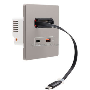 แผงไฟติดผนังอเนกประสงค์ 20W ช่องเสียบ <span class=keywords><strong>USB</strong></span> <span class=keywords><strong>Type</strong></span>-<span class=keywords><strong>C</strong></span> ชาร์จเร็ว พร้อมสาย<span class=keywords><strong>ต่อ</strong></span>ขยาย <span class=keywords><strong>USB</strong></span> <span class=keywords><strong>C</strong></span> และ <span class=keywords><strong>Lightning</strong></span> สำหรับโทรศัพท์มือถือ - Product Image 6