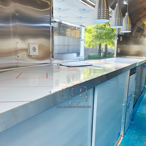 Carro móvil al por mayor camión de comida y café a la venta remolque de comida carro plegable de acero inoxidable totalmente equipado con certificado CE - Product Image 4