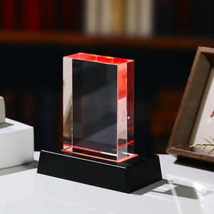 Vente en gros de cubes <span class=keywords><strong>photo</strong></span> en cristal K9 2D au laser, 7*3*10cm, bloc rectangulaire en <span class=keywords><strong>verre</strong></span> vierge, gravure <span class=keywords><strong>3D</strong></span>, cadeaux <span class=keywords><strong>avec</strong></span> base LED noire - Product Image 4