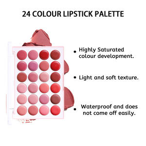 MISS ROSE, paleta de pintalabios Multicolor mate de 24 colores, superventas, crema de pintalabios hidratante Mineral cosmética a la moda para labios - Product Image 3