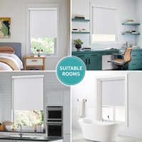 Persianas Enrollables Inalámbricas 100% Opacas para Ventanas, con Protección UV, Tejido Natural, Técnica Lisa, para Hogar y Oficina