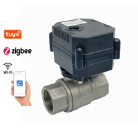 Alarme de fuite d'eau intelligente Tuya WIFI/Zigbee et vanne à boisseau motorisée à arrêt automatique 5V