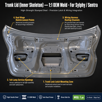 Vente en gros usine : Ensemble de couvercle de coffre en acier estampé, pièce de rechange automobile pour Sylphy/Sentra 2020-2025