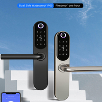 Cerradura Inteligente Impermeable Tuya WIFI Ttlock BLE, Acero Inoxidable 304, Lector de Huellas Dactilares, Compatible con la Nube, para Puertas de Vidrio/Madera/Aluminio