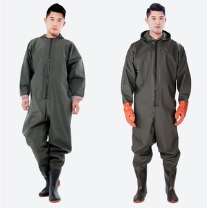 Combinaison <span class=keywords><strong>de</strong></span> pêche imperméable en PVC durable <span class=keywords><strong>de</strong></span> haute qualité pour hommes, avec bottes intégrées - Product Image 3
