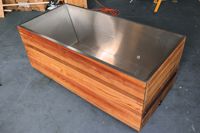 Baignoire de glace en bois de cèdre au design moderne sans refroidisseur, baignoire spa ronde autoportante pour hôtels et villas
