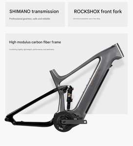 Bicicleta Eléctrica EM10 con Asistencia al Pedaleo, Bicicleta de Montaña con Suspensión Trasera, Cuadro de Fibra de Carbono, Motor Central M560, Pedelec de 12 Velocidades, Batería de Litio, Deportiva, 60 km - Product Image 6