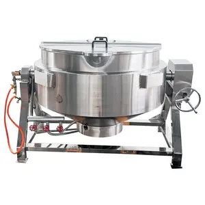 Food Processing Equipment Meat Products Spiced Sandwich Pot Automatic Discharge Spiced Meat Pot Jacketed Cooking Kettle