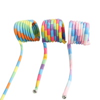 Vente chaude Interactive Intérieur Chat Jouet Coloré Arc-En-Boule En Peluche Chat Teaser Pet Mouvement Jouet