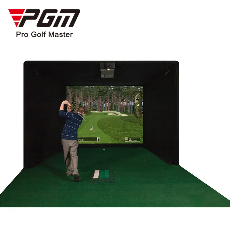 PGM MNQ002 professional 3D golf simulator full set korea system training aids indoor projection screen golf simulator