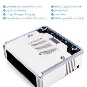 Juego de máquina de uñas 3 en 1 con lámpara LED de 108W Secador de uñas y aspiradora potente - Product Image 3