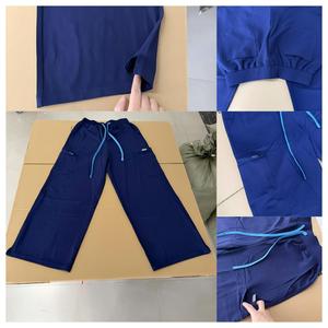 Conjuntos de Uniformes Médicos Personalizados 42393, Azul Marino, Estilo Jogger, Blusas de Satén para Mujer, Manga Corta, Traje Médico de Verano - Product Image 4