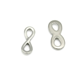 Cierre de Acero Inoxidable en Forma de Ocho para Fabricación de Pulseras, Tamaños Variados, Acabado Liso, Componente de Hebilla para Joyería - Product Image 5