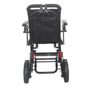 Sedia a Rotelle Manuale Pieghevole Portatile in Alluminio per Anziani con Braccioli Ribaltabili - Product Image 4