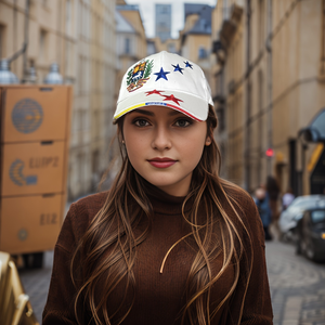 Venezuelan cổ điển Mũ bóng chày 7 ngôi sao cờ logo thêu Maroon bánh sandwich gorras de venezuela adjustaable đỉnh mũ unisex - Product Image 6