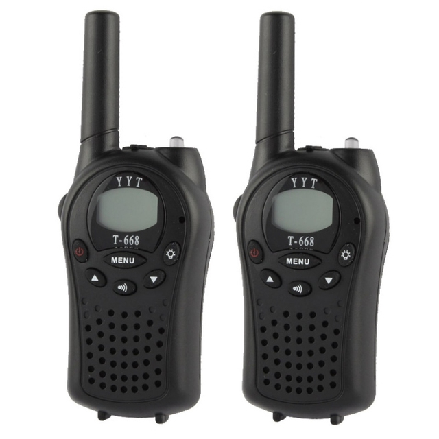 2 PCS T-668 400-470MHz 1.0 Inch LCD 8 / 20 / 22CHS Walkie Talkie Set