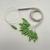 Splitter PLC SC APC 1x16 Kustom Pabrik 1M Tabung Baja Fiber Optik