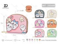 กระเป๋าใส่เหรียญครึ่งวงกลมลายการ์ตูนปอมปอม 5 นิ้ว ปิดด้วยซิป ขนาดมินิ สำหรับทุกเพศ - Product Image 1