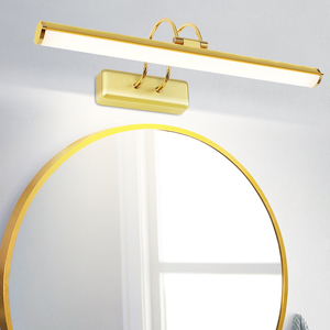 Preciosas lámparas de baño modernas de oro, elegantes luces de imagen montadas en la pared - Product Image 1