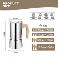 Cafetière italienne Tenrey 2/4/6/10 tasses cuisinière Moka Pot en acier inoxydable café Moka Pot expresso