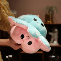 Faible MOQ Peluche pieuvre géante douce réversible, Peaux de peluches non rembourrées, Coussin pieuvre en peluche réversible
