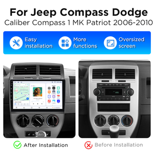 Radio Multimedia con Pantalla Táctil y Navegación GPS Junsun Android Auto para Jeep Compass 2007-2009, Reproductor de Radio Inalámbrico para Automóvil - Product Image 2