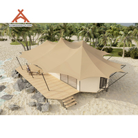 Tente de luxe sauvage Kawagebo Kamp (KK) 60' x 51' en PVDF pour safari, glamping, lodge, villa, hôtel avec salle de bain