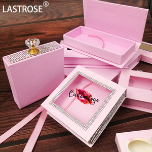 <strong>Eyelash</strong> Packaging Box Empty Eye Lash Box With Rhinestone <strong>Mink</strong> Lash Luxury <strong>Glitter</strong> Diamond Boxes - Product Image 5