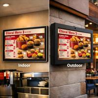 Écrans numériques LCD Sinmar pour menus, affichage intérieur/extérieur mural, signalétique numérique pour restaurants et food trucks