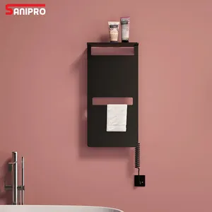 SANIPRO, el más nuevo, radiador de <span class=keywords><strong>baño</strong></span> comercial de grafeno negro, toallero eléctrico calentado, toallero cálido para <span class=keywords><strong>baño</strong></span>, <span class=keywords><strong>secador</strong></span> - Product Image 1