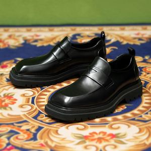 Nouvelles Chaussures Derby Homme à Bout Carré Rehaussantes 2025, Chaussures en Cuir Coloré, Chaussures Décontractées en Cuir - Product Image 5