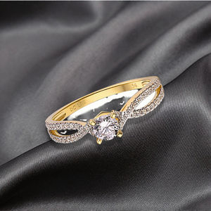 Meilleur prix Classique 9K 14K 18K Or 2 Grammes 3 Carats Diamant Bague de mariage pour femmes Fiançailles et cadeau - Product Image 2