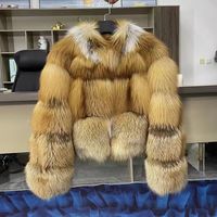 2024 mode naturel court fourrure de renard veste hiver fourrure vestes pour femmes