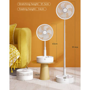 <span class=keywords><strong>ADYSS</strong></span> Ventilateur de table portable pour l'extérieur Support de piédestal pliable rechargeable avec télécommande alimenté par batterie - Product Image 2