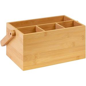 Eco-friendly Natural <b>Kitchen</b> <b>Storage</b> Box Spice Rack Bamboo <b>Storage</b> Box With Handle - Product Image 4