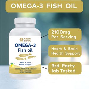 Hot Spot Sale 2150 mg d'huile de poisson <span class=keywords><strong>super</strong></span> efficace oméga-3 contient de l'EPA et du <span class=keywords><strong>DHA</strong></span> pour favoriser la santé du cerveau, des yeux, du cœur et du système immunitaire - Product Image 4