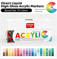 Marqueur acrylique permanent Guangna 586, imperméable et opaque, avec possibilité de superposition, marqueur aquarelle en 288 nuances pastel