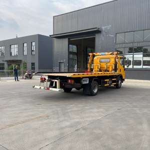 Camion à garde-corps à fond plat automatique Howo, prix réduit, voiture de sauvetage, remorque de voiture pas chère - Product Image 4