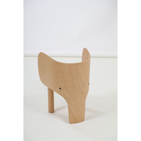 Chaise en bois en forme d'éléphant Montessori, facile à nettoyer, robuste, pour la salle de jeux des tout-petits