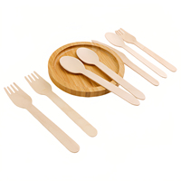 Vaisselle en bois biodégradable de style classique, écologique, jetable, fourchette, cuillère, couteau pour restaurant, snack-bar, réunion, fête