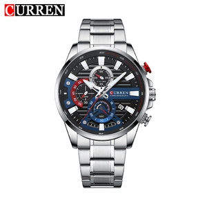 Montre à quartz CURREN 8415 pour homme, style dessin animé, sport, luxe, date, mouvement en alliage, acier inoxydable, mode affaires, antique, 3 ATM, 45 mm - Product Image 2